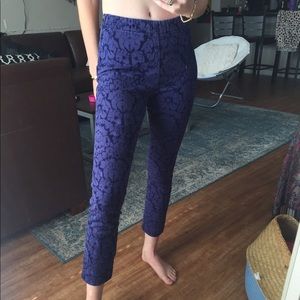Anthropologie Cropped Velvet Pants